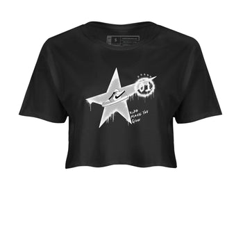 1s Wolf Grey shirts to match jordans Kicks Make You Glow sneaker match tees Air Jordan 1 Wolf Grey SNRT Sneaker Tees streetwear brand Black 2 crop tee