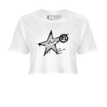 1s Wolf Grey shirts to match jordans Kicks Make You Glow sneaker match tees Air Jordan 1 Wolf Grey SNRT Sneaker Tees streetwear brand White 2 crop tee