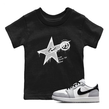 1s Wolf Grey shirts to match jordans Kicks Make You Glow sneaker match tees Air Jordan 1 Wolf Grey SNRT Sneaker Tees streetwear brand Baby and Youth Black 1 cotton tee