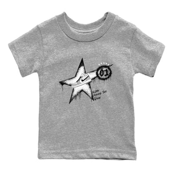1s Wolf Grey shirts to match jordans Kicks Make You Glow sneaker match tees Air Jordan 1 Wolf Grey SNRT Sneaker Tees streetwear brand Baby and Youth Heather Grey 2 cotton tee