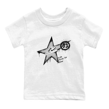 1s Wolf Grey shirts to match jordans Kicks Make You Glow sneaker match tees Air Jordan 1 Wolf Grey SNRT Sneaker Tees streetwear brand Baby and Youth White 2 cotton tee