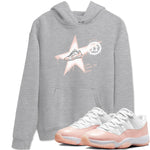 11s Legend Pink shirt to match jordans Kicks Make You Glow sneaker tees Air Jordan 11 Legend Pink SNRT Sneaker Release Tees unisex cotton Heather Grey 1 crew neck shirt