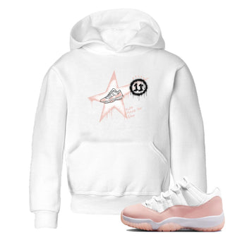 11s Legend Pink shirt to match jordans Kicks Make You Glow sneaker tees Air Jordan 11 Legend Pink SNRT sneaker release tees baby toddler White 1 cotton Shirt