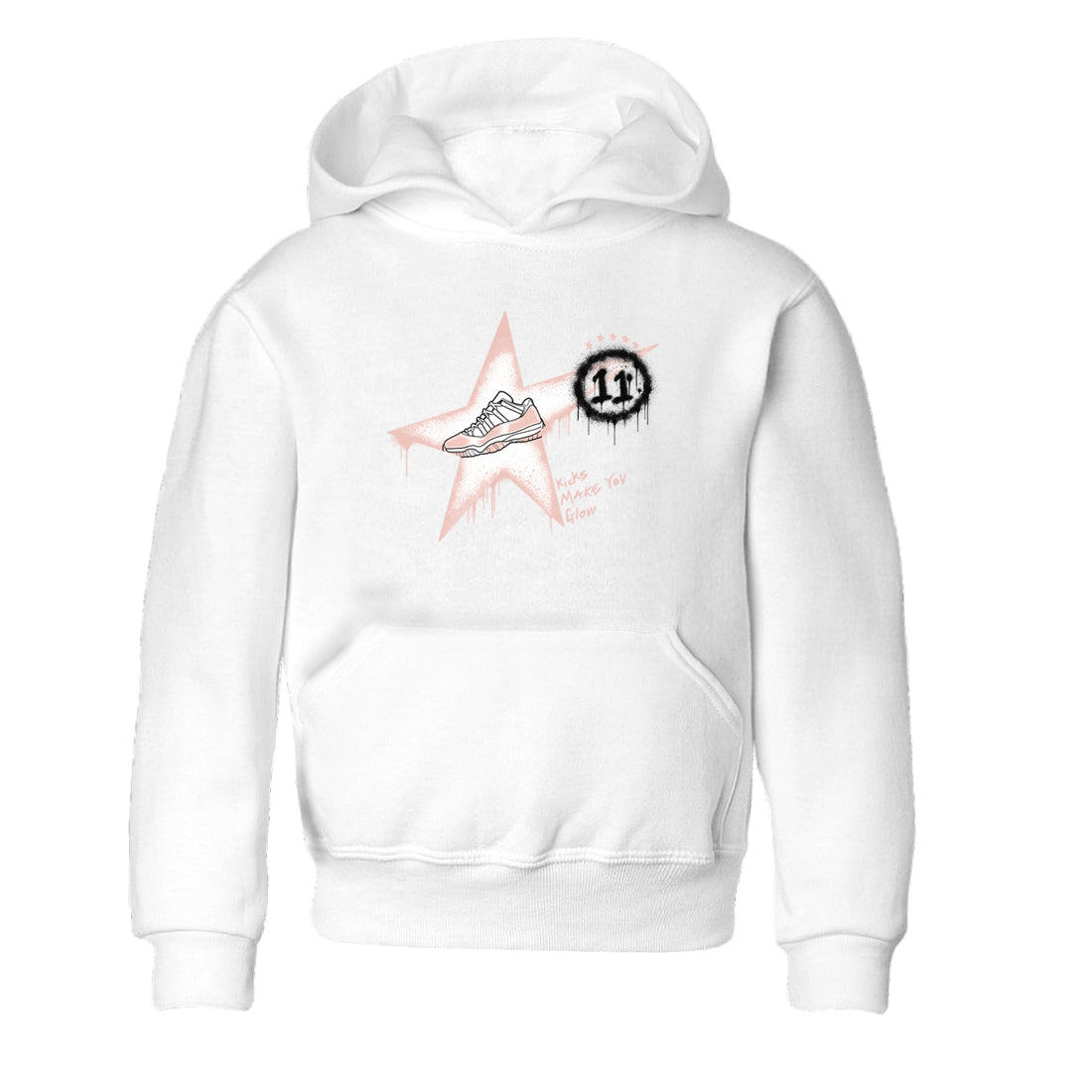 11s Legend Pink shirt to match jordans Kicks Make You Glow sneaker tees Air Jordan 11 Legend Pink SNRT sneaker release tees baby toddler White 2 cotton Shirt