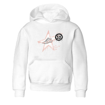 11s Legend Pink shirt to match jordans Kicks Make You Glow sneaker tees Air Jordan 11 Legend Pink SNRT sneaker release tees baby toddler White 2 cotton Shirt