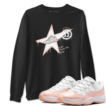 11s Legend Pink shirt to match jordans Kicks Make You Glow sneaker tees Air Jordan 11 Legend Pink SNRT Sneaker Release Tees unisex cotton Black 1 crew neck shirt