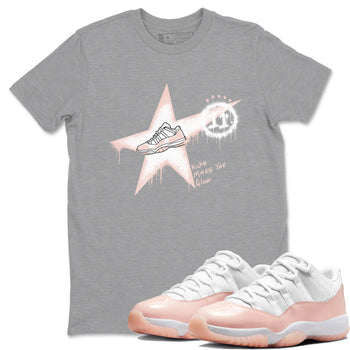11s Legend Pink shirt to match jordans Kicks Make You Glow sneaker tees Air Jordan 11 Legend Pink SNRT Sneaker Release Tees unisex cotton Heather Grey 1 crew neck shirt