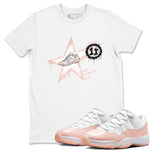 11s Legend Pink shirt to match jordans Kicks Make You Glow sneaker tees Air Jordan 11 Legend Pink SNRT Sneaker Release Tees unisex cotton White 1 crew neck shirt