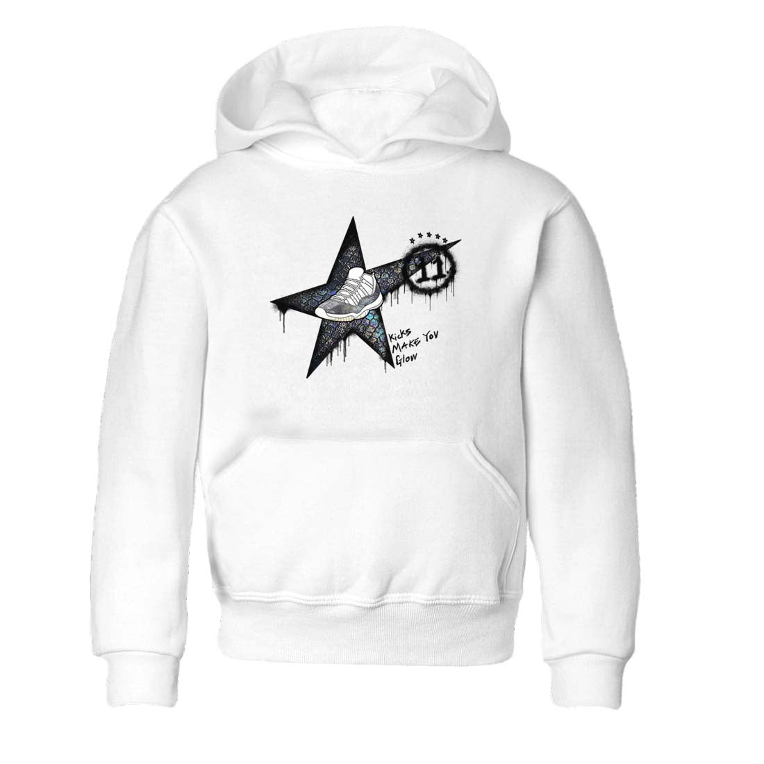11s Year Of The Snake shirts to match jordans  Kicks Make You Glow shirts to match jordans Air Jordan 11 Retro Low Year Of The Snake match shoes to clothes SNRT Sneaker Tees Youth Baby White 2 tee