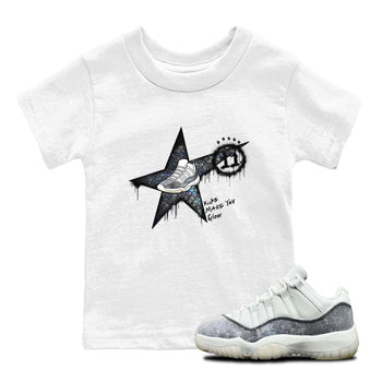 11s Year Of The Snake shirts to match jordans  Kicks Make You Glow shirts to match jordans Air Jordan 11 Retro Low Year Of The Snake match shoes to clothes SNRT Sneaker Tees Youth Baby White 1 tee