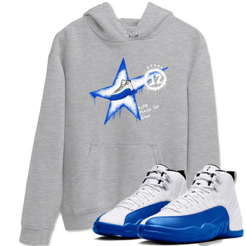 12s Blueberry shirts to match jordans Kicks Make You Glow best t shirts to wear with jordans AJ12 White & Game Royal match shoes to clothes SNRT Sneaker Tees unisex cotton Heather Grey 1 shirts