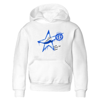 12s Blueberry shirts to match jordans Kicks Make You Glow best t shirts to wear with jordans AJ12 White & Game Royal match shoes to clothes SNRT Sneaker Tees Youth Baby White 2 tee