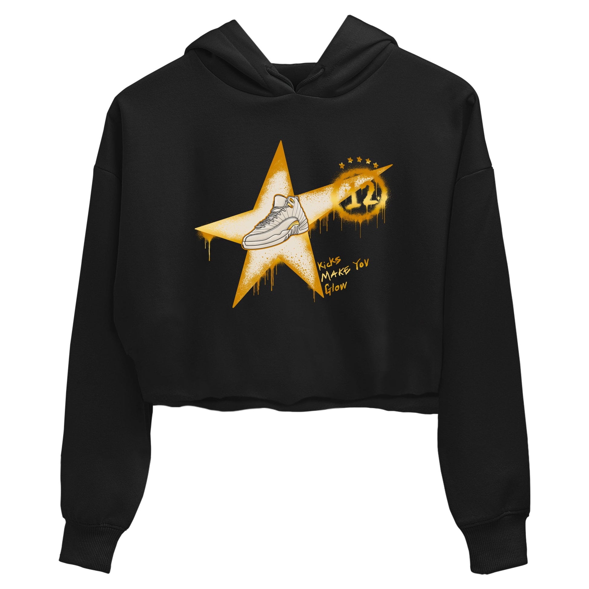 12s Phantom shirts to match jordans Kicks Make You Glow sneaker match tees Air Jordan 12 WMNS Phantom match shoes to clothes SNRT Sneaker Tees unisex cotton Black 2 crop tee