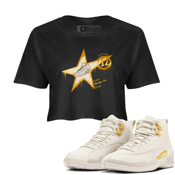 12s Phantom shirts to match jordans Kicks Make You Glow sneaker match tees Air Jordan 12 WMNS Phantom match shoes to clothes SNRT Sneaker Tees unisex cotton Black 1 crop tee