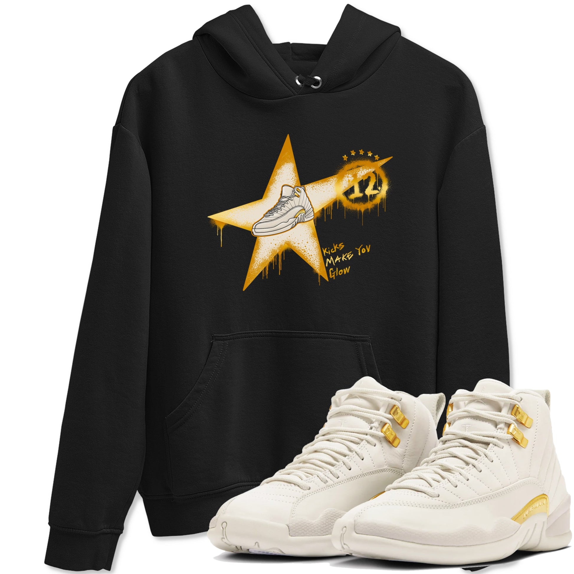 12s Phantom shirts to match jordans Kicks Make You Glow sneaker match tees Air Jordan 12 WMNS Phantom match shoes to clothes SNRT Sneaker Tees unisex cotton Black 1 shirts