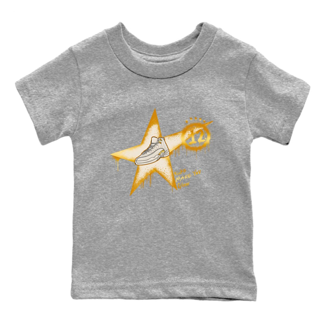 12s Phantom shirts to match jordans Kicks Make You Glow sneaker match tees Air Jordan 12 WMNS Phantom match shoes to clothes SNRT Sneaker Tees Youth Baby Heather Grey 2 tee