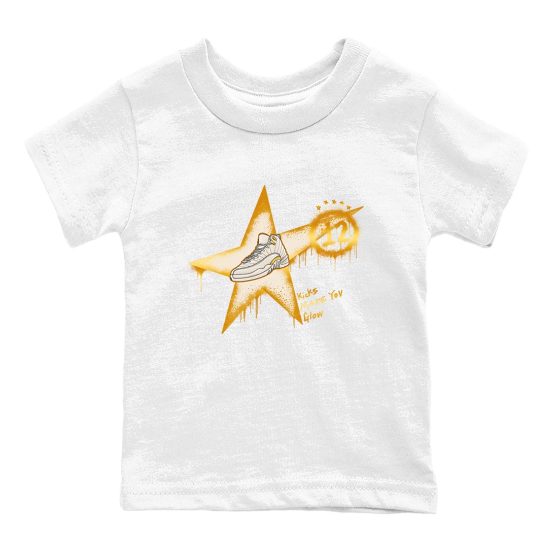 12s Phantom shirts to match jordans Kicks Make You Glow sneaker match tees Air Jordan 12 WMNS Phantom match shoes to clothes SNRT Sneaker Tees Youth Baby White 2 tee