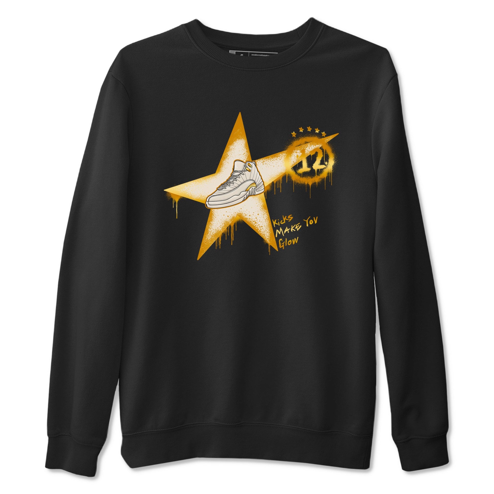 12s Phantom shirts to match jordans Kicks Make You Glow sneaker match tees Air Jordan 12 WMNS Phantom match shoes to clothes SNRT Sneaker Tees unisex cotton Black 2 shirts