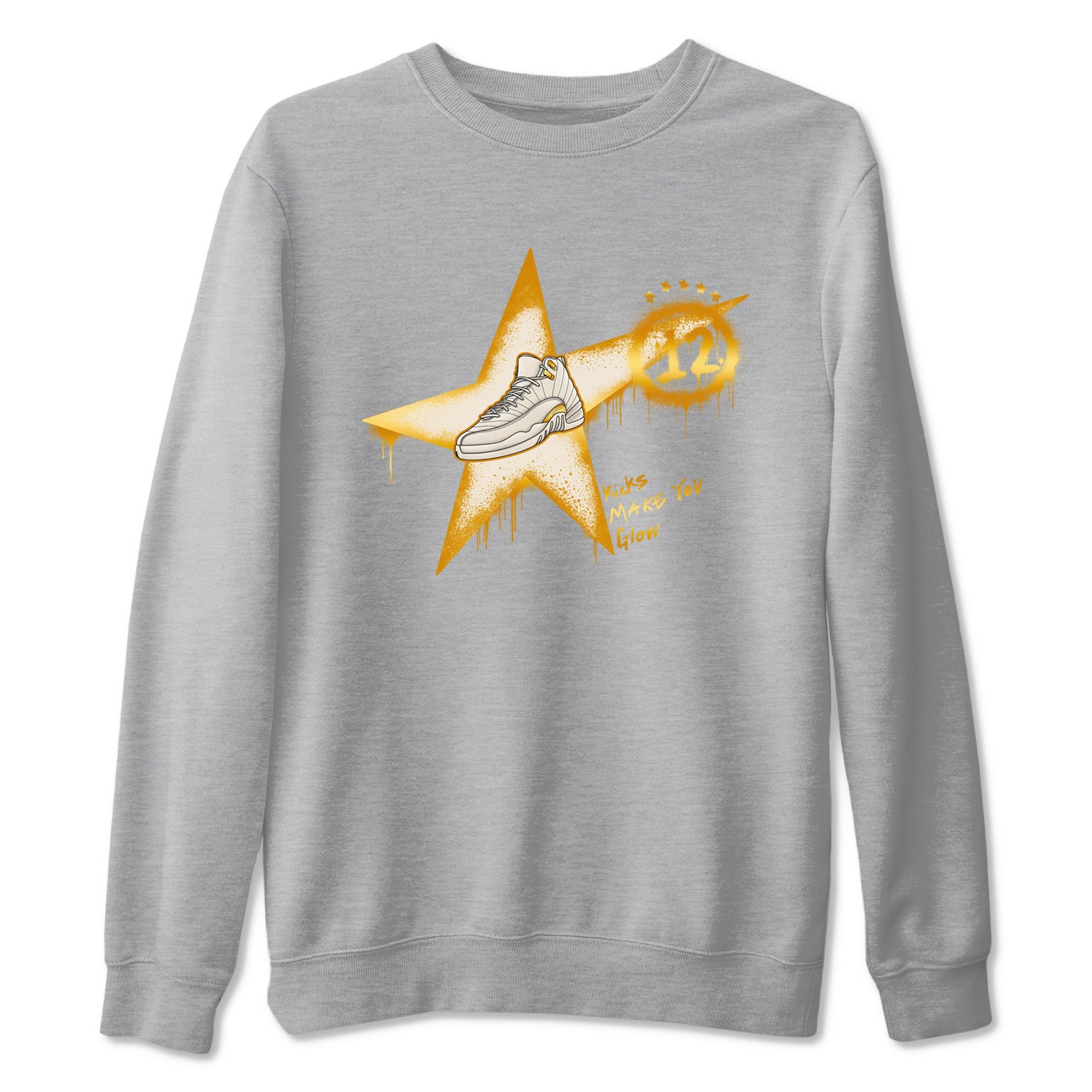 12s Phantom shirts to match jordans Kicks Make You Glow sneaker match tees Air Jordan 12 WMNS Phantom match shoes to clothes SNRT Sneaker Tees unisex cotton Heather Grey 2 shirts