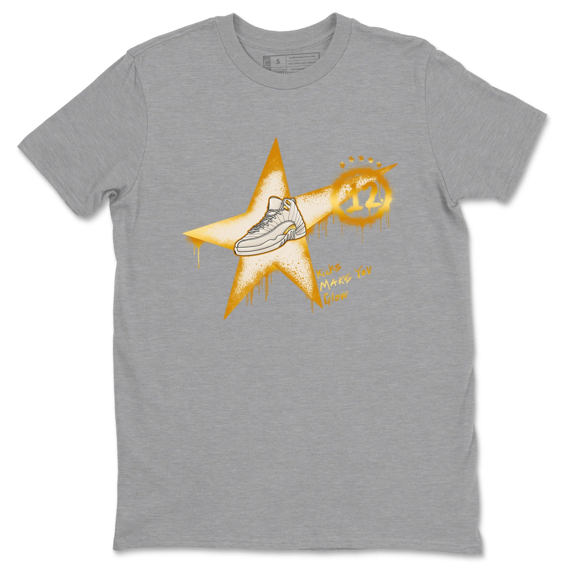 12s Phantom shirts to match jordans Kicks Make You Glow sneaker match tees Air Jordan 12 WMNS Phantom match shoes to clothes SNRT Sneaker Tees unisex cotton Heather Grey 2 shirts
