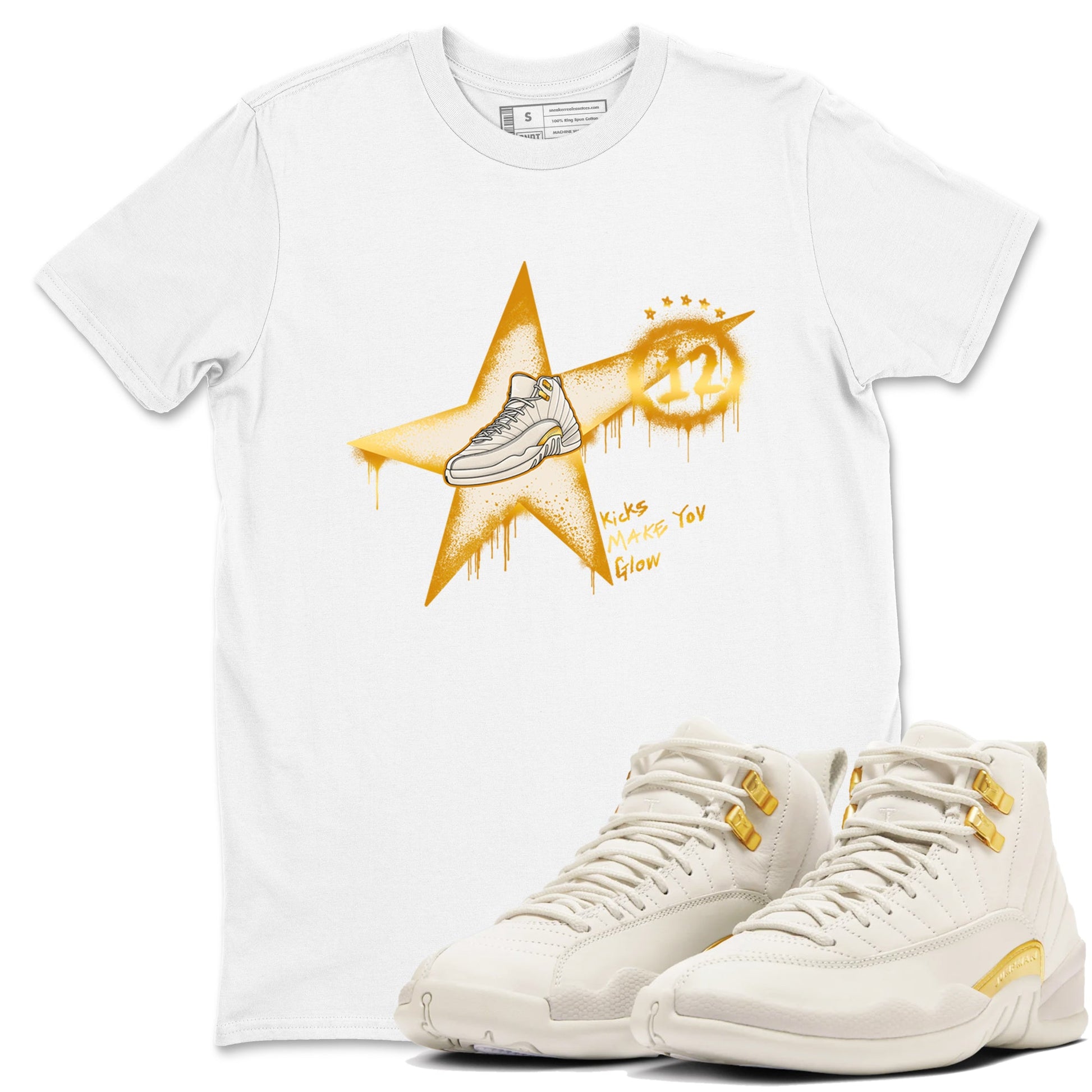 12s Phantom shirts to match jordans Kicks Make You Glow sneaker match tees Air Jordan 12 WMNS Phantom match shoes to clothes SNRT Sneaker Tees unisex cotton White 1 shirts