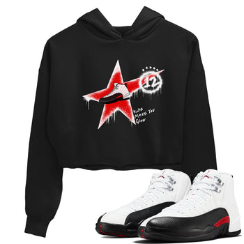 12s Taxi Flip shirt to match jordans Kicks Make You Glow sneaker tees Air Jordan 12 Taxi Flip SNRT Sneaker Release Tees Black 1 crop length shirt
