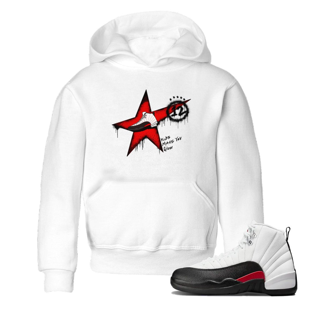 12s Taxi Flip shirt to match jordans Kicks Make You Glow sneaker tees Air Jordan 12 Taxi Flip SNRT sneaker release tees baby toddler White 1 cotton Shirt