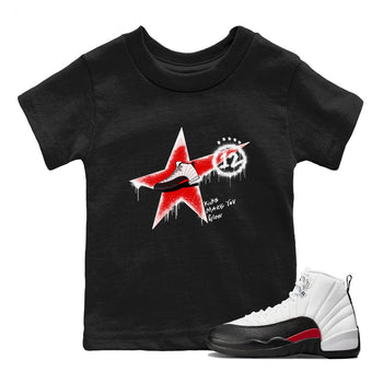 12s Taxi Flip shirt to match jordans Kicks Make You Glow sneaker tees Air Jordan 12 Taxi Flip SNRT sneaker release tees baby toddler Black 1 cotton Shirt