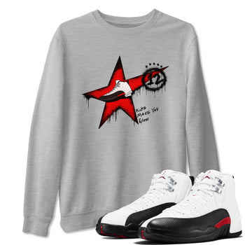 12s Taxi Flip shirt to match jordans Kicks Make You Glow sneaker tees Air Jordan 12 Taxi Flip SNRT Sneaker Release Tees unisex cotton Heather Grey 1 crew neck shirt