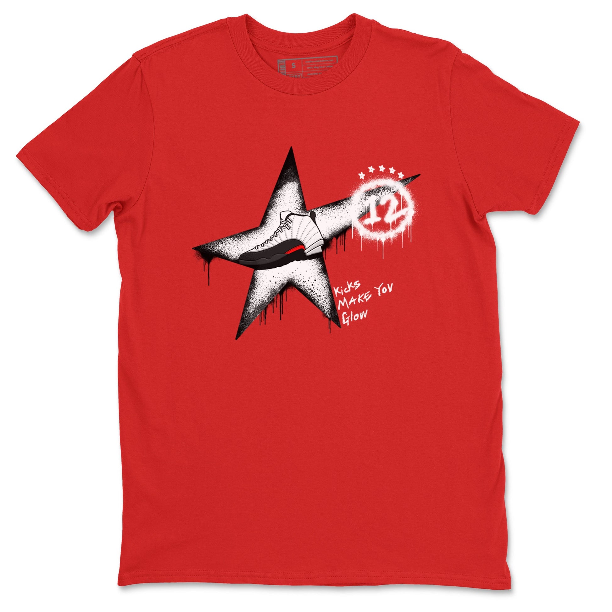 12s Taxi Flip shirt to match jordans Kicks Make You Glow sneaker tees Air Jordan 12 Taxi Flip SNRT Sneaker Release Tees unisex cotton Red 2 crew neck shirt