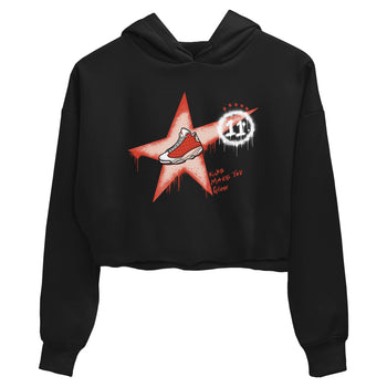 13s Dune Red shirts to match jordans Kicks Make You Glow sneaker match tees Air Jordan 13 Dune Red SNRT Sneaker Tees streetwear brand Black 2 crop tee