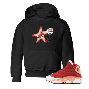 13s Dune Red shirts to match jordans Kicks Make You Glow sneaker match tees Air Jordan 13 Dune Red SNRT Sneaker Tees streetwear brand Baby and Youth Black 1 cotton tee