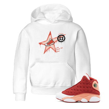 13s Dune Red shirts to match jordans Kicks Make You Glow sneaker match tees Air Jordan 13 Dune Red SNRT Sneaker Tees streetwear brand Baby and Youth White 1 cotton tee