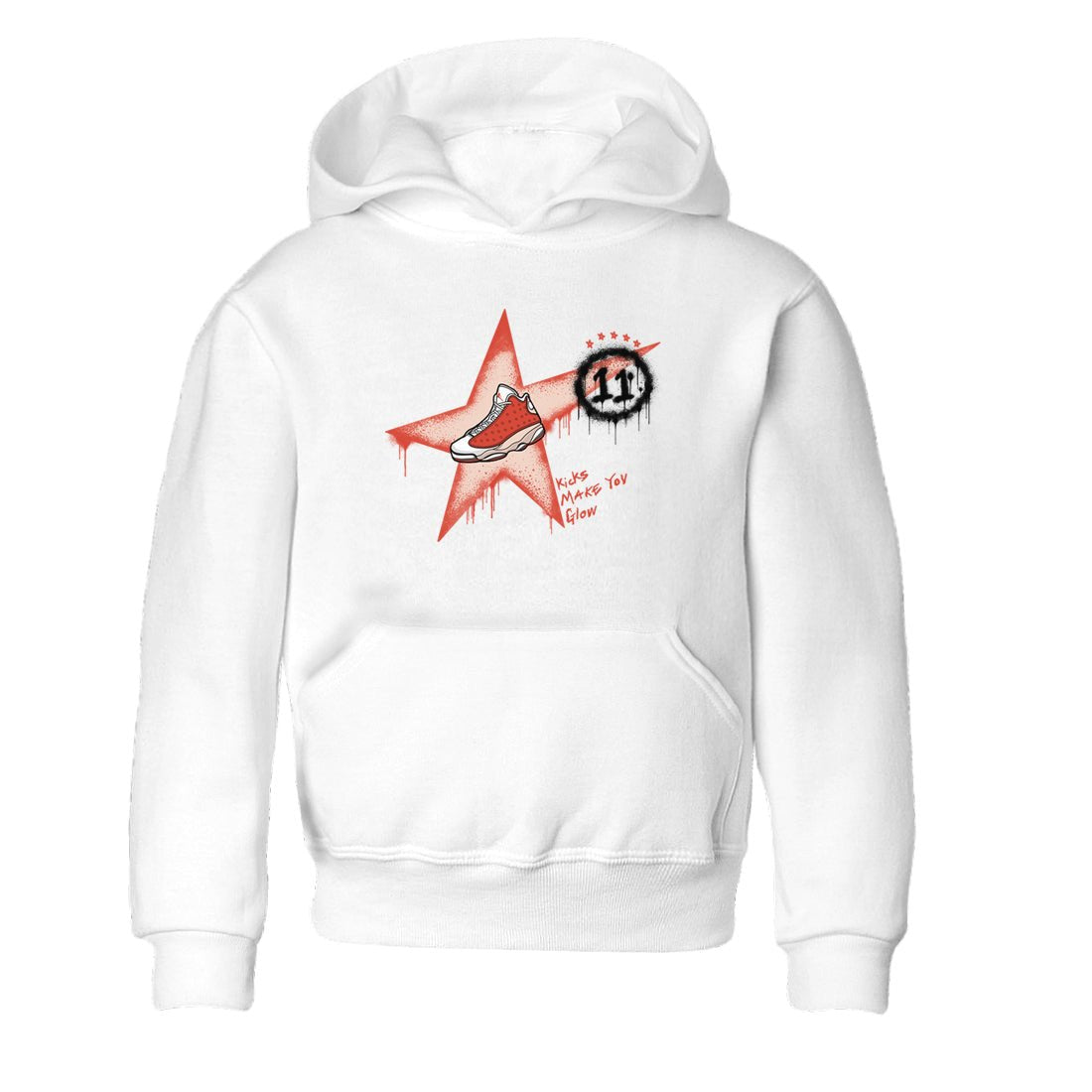13s Dune Red shirts to match jordans Kicks Make You Glow sneaker match tees Air Jordan 13 Dune Red SNRT Sneaker Tees streetwear brand Baby and Youth White 2 cotton tee