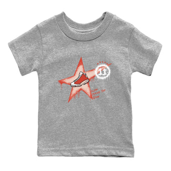 13s Dune Red shirts to match jordans Kicks Make You Glow sneaker match tees Air Jordan 13 Dune Red SNRT Sneaker Tees streetwear brand Baby and Youth Heather Grey 2 cotton tee