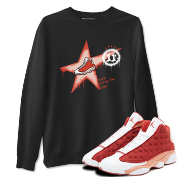 13s Dune Red shirts to match jordans Kicks Make You Glow sneaker match tees Air Jordan 13 Dune Red SNRT Sneaker Tees streetwear brand Black 1 unisex cotton tee