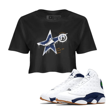 13s Midnight Navy shirts to match jordans Kicks Make You Glow sneaker match tees Air Jordan 13 Midnight Navy SNRT Sneaker Release Tees unisex cotton Black 1 Crop Shirts