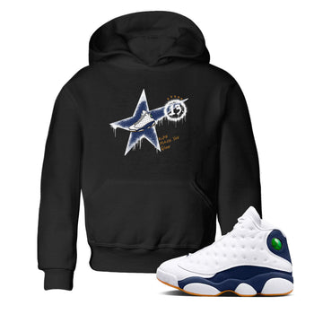 13s Midnight Navy shirts to match jordans Kicks Make You Glow sneaker match tees Air Jordan 13 Midnight Navy SNRT Sneaker Release Tees Youth Baby Black 1 crew neck shirts