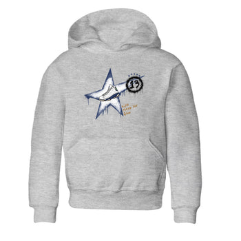 13s Midnight Navy shirts to match jordans Kicks Make You Glow sneaker match tees Air Jordan 13 Midnight Navy SNRT Sneaker Release Tees Youth Baby Heather Grey 2 crew neck shirts
