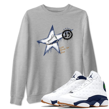 13s Midnight Navy shirts to match jordans Kicks Make You Glow sneaker match tees Air Jordan 13 Midnight Navy SNRT Sneaker Release Tees unisex cotton Heather Grey 1 crew neck shirts