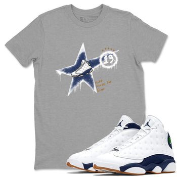 13s Midnight Navy shirts to match jordans Kicks Make You Glow sneaker match tees Air Jordan 13 Midnight Navy SNRT Sneaker Release Tees unisex cotton Heather Grey 1 crew neck shirts