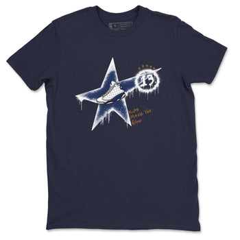13s Midnight Navy shirts to match jordans Kicks Make You Glow sneaker match tees Air Jordan 13 Midnight Navy SNRT Sneaker Release Tees unisex cotton Navy 2 crew neck shirts