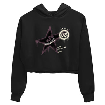 AJ3 A Ma Maniere x Black shirts to match jordans Kicks Make You Glow sneaker match tees A Ma Maniere x Air Jordan 3 “Black” SNRT Sneaker Tees streetwear brand Black 2 crop tee