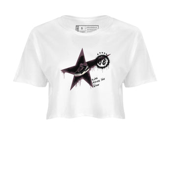AJ3 A Ma Maniere x Black shirts to match jordans Kicks Make You Glow sneaker match tees A Ma Maniere x Air Jordan 3 “Black” SNRT Sneaker Tees streetwear brand White 2 crop tee