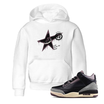 AJ3 A Ma Maniere x Black shirts to match jordans Kicks Make You Glow sneaker match tees A Ma Maniere x Air Jordan 3 “Black” SNRT Sneaker Tees streetwear brand Baby and Youth White 1 cotton tee