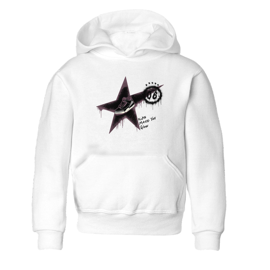 AJ3 A Ma Maniere x Black shirts to match jordans Kicks Make You Glow sneaker match tees A Ma Maniere x Air Jordan 3 “Black” SNRT Sneaker Tees streetwear brand Baby and Youth White 2 cotton tee