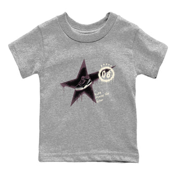 AJ3 A Ma Maniere x Black shirts to match jordans Kicks Make You Glow sneaker match tees A Ma Maniere x Air Jordan 3 “Black” SNRT Sneaker Tees streetwear brand Baby and Youth Heather Grey 2 cotton tee