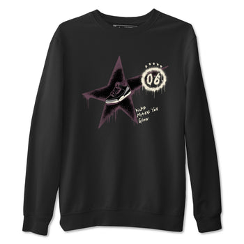 AJ3 A Ma Maniere x Black shirts to match jordans Kicks Make You Glow sneaker match tees A Ma Maniere x Air Jordan 3 “Black” SNRT Sneaker Tees streetwear brand Black 2 unisex cotton tee