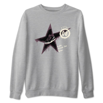 AJ3 A Ma Maniere x Black shirts to match jordans Kicks Make You Glow sneaker match tees A Ma Maniere x Air Jordan 3 “Black” SNRT Sneaker Tees streetwear brand Heather Grey 2 unisex cotton tee