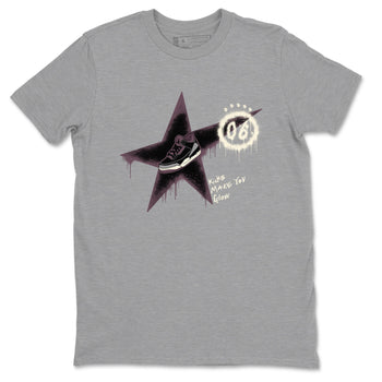 AJ3 A Ma Maniere x Black shirts to match jordans Kicks Make You Glow sneaker match tees A Ma Maniere x Air Jordan 3 “Black” SNRT Sneaker Tees streetwear brand Heather Grey 2 unisex cotton tee